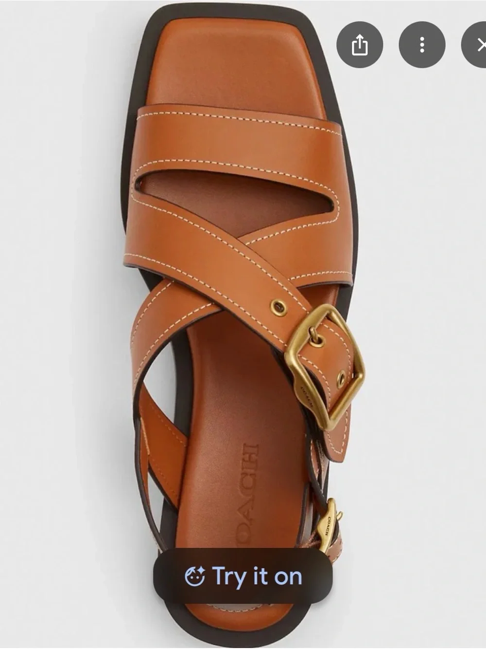 Coach Women's Archival Buckle Platform Sandals - Picture 3 of 5